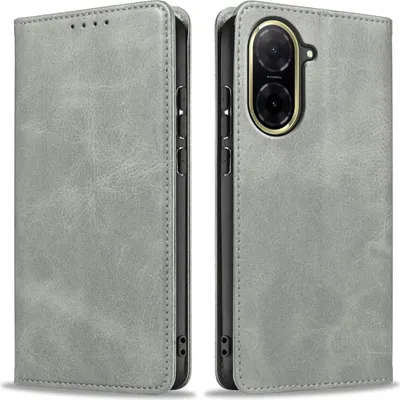 Produktbild von Handyhülle für Xiaomi Redmi A5 Kunstleder Flip Cover Hülle Handytasche Case Kartenfach Farbe: Grau