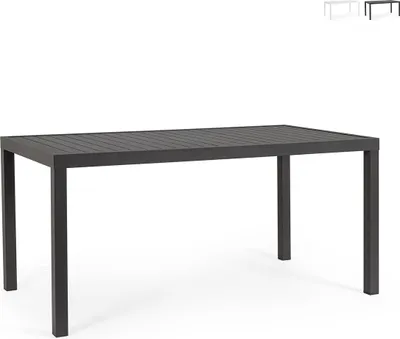 Immagine prodotto di Tavolo da giardino rettangolare 150x80 in alluminio Bizzotto Hilde - Antracite