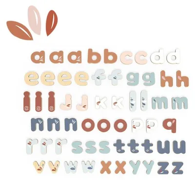 Image de Lettres magnétiques en bois, Speedy Monkey