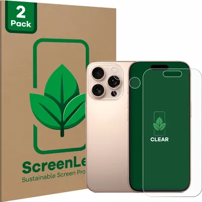 Produktbild von 2x ScreenLeaf Schutzfolie für Apple iPhone 16 Pro (Display+Kamera) Displayschutz Display Schutz Folie Klar Transparent