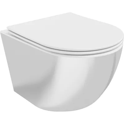 Obrázek produktu pro Mexen Lena WC mísa Rimless s pomalu padající deskou slim, duroplast, Bílá/Stříbrná - 30224004