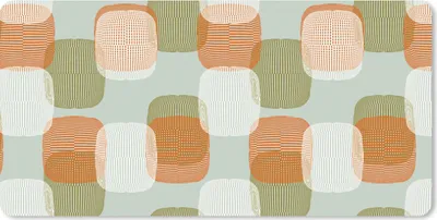 Produktbild von MuchoWow® Schreibtischunterlage Retro - Muster - Pastell 80x40 cm - XXL Mauspad - Gaming Mauspad