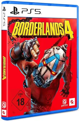 The image shows the front cover of the Borderlands 4 PS5 game.