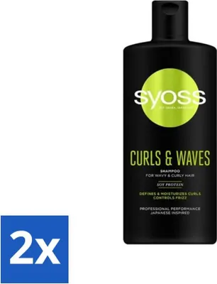 Zdjęcie produktu dla SYOSS – Rizos Pro Rizos Pro – Szampon – Trwała stylizacja – 440 ml – Opakowanie ekonomiczne – 2 sztuki