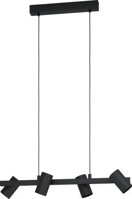 Image de Eglo 99463 GATUELA 1 E14 4-fois Suspension 760x190mm Noir