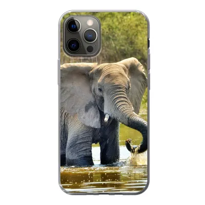 Produktbild von MuchoWow® Handyhülle Schutzhülle Hülle für iPhone 13 Pro Elefant - Wasser - Tiere - Natur Silikon Softcase Handy Hülle - Handy-Tasche