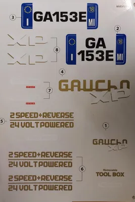 Produktbild von Aufklebersatz für den Peg Perego Gaucho XP