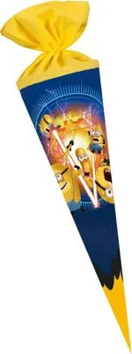 Produktbild von Nestler Schultüte Mega Minions rund mit Filzverschluss 70cm
