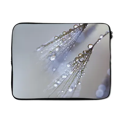 Produktbild von MuchoWow® Laptop Hülle 15 Zoll Wassertropfen auf Löwenzahnsamen Laptoptasche - Laptoptasche - Sleeve - Rundum-Schutz