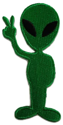 Obrázek produktu pro Alien - nášivka, nažehlovací, nažehlovací obrázek, nášivka, nažehlovací, velikost: 4,5 x 8,5 cm