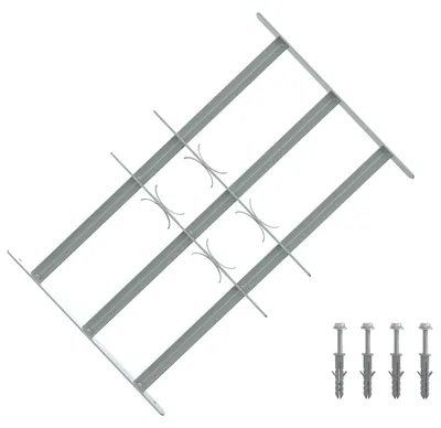 Immagine prodotto di vidaXL Griglia di sicurezza per finestre con 3 barre trasversali, 3 pezzi