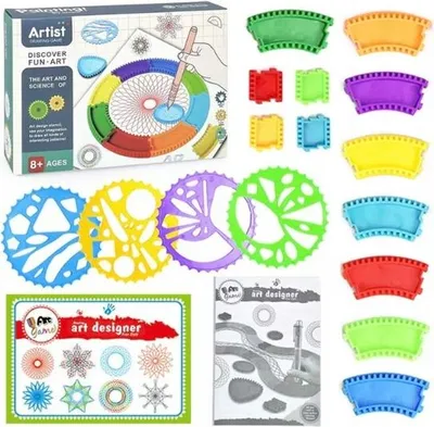 Zdjęcie produktu dla Zestaw Do Rysowania Spirografem Dla Dzieci, Kreatywna, Edukacyjna Zabawa