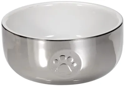Productafbeelding van TRIXIE 24799, Kat, Keramiek, Zilver, Wit, Voer- en waterbak voor huisdieren, Afbeelding, 0,3 liter