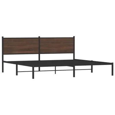 Produktbild von Metallbett ohne Matratze Braun Eichen-Optik 200x200 cm