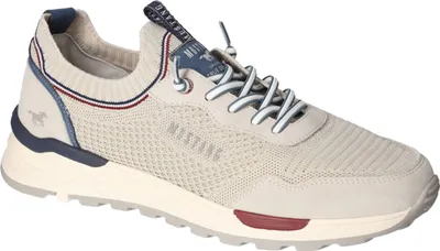 Produktbild von Mustang Herren Sneaker Sportschuh Schnürung Halbschuh 4186-308, Größe:42 EU, Farbe:Beige