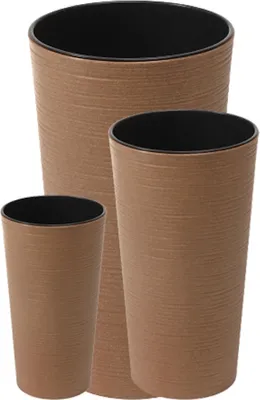 Produktbild von 3er Set Pflanzkübel Lilli Eco inkl Einsatz in versch. Farben