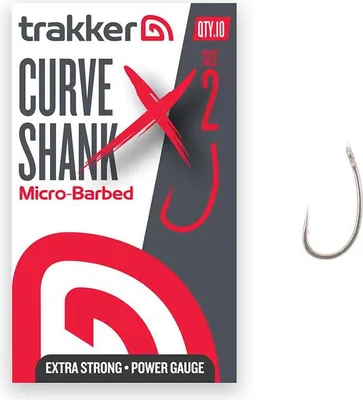 Produktbild von Trakker Curve Shank XS Hooks Micro Barbed - Size: 2