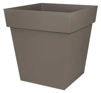 Image de EDA Toscane pot carré - 50 cm - 87 l - Taupe
