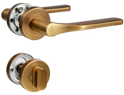 Produktbild von SolidKeus – Set antiker Messing-Türgriffe