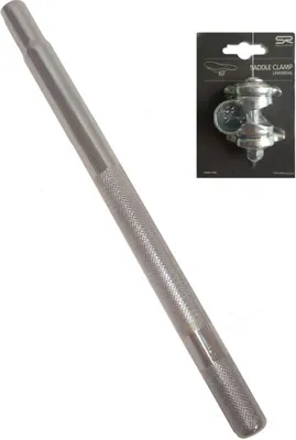 Produktbild von Lange Stahl Sattelstütze silber 400mm 40cm Sattelstange verschiedene Durchmesser