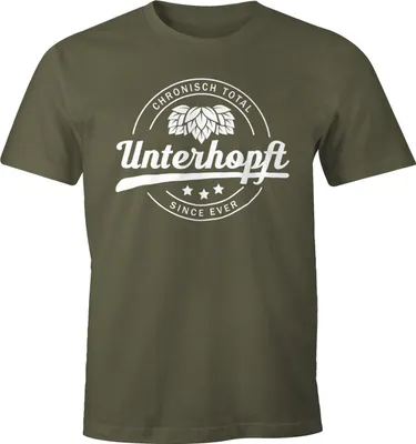 Produktbild von Chronisch Unterhopft Total Herren T-Shirt Since Ever Fun-Shirt Moonworks® army L
