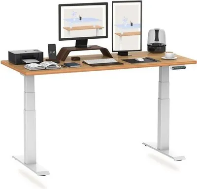 Produktbild von FLEXISPOT Schreibtisch PREMIUM E6 Höhenverstellbarer Schreibtisch, Dual-Motor, 3-Fach-Teleskop,140x80cm