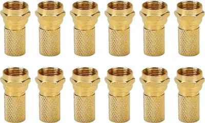 Immagine prodotto di 100 connettori F da 7 mm dorati