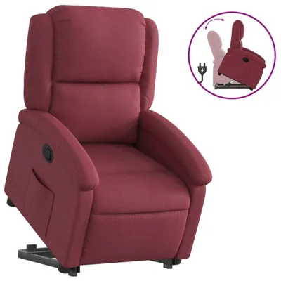 Produktbild von vidaXL Relaxsessel mit Aufstehhilfe Weinrot Stoff