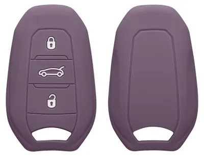 Image de Housse de protection pour clé de voiture kwmobile, compatible avec les modèles Peugeot et Citroën à 3 boutons (système Keyless Go) – Étui en silicone pour clé de voiture – Protection pour clé
