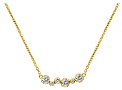 Produktbild von Vergoldete Halskette mit Diamant-Edelstein DN213