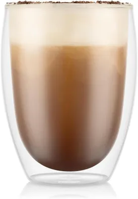 Produktbild von 6-teiliges Set doppelwandiger Gläser – 350-ml-Latte-Tassen – Thermosgläser – mundgeblasenes Borosilikatglas