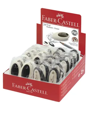 Produktbild von FABER-CASTELL PVC-freier ovaler Radiergummi SCHWARZ UND WEISS