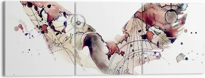 Produktbild von Bild auf Leinwand - Leinwandbild - Vogel Abstraktion - 150x50cm - Wand Bild - Wanddeko - Wandbilder - Leinwanddruck - Bilder - Kunstdruck - Wanddekoration - Leinwand bilder - Wandkunst - CA150x50-4109