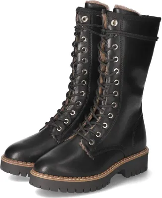 Produktbild von s.Oliver Damen Winterstiefel/ Schnürstiefel/ under the knee Stiefel Schwarz Kunstleder Größe: 42