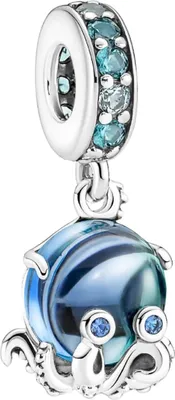 Immagine prodotto di Pandora Ciondolo 791694C01 Vetro di Murano Carino Polpo Argento misto cristalli misto vetro di Murano