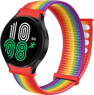 Produktbild von Armband 22mm für Samsung Galaxy Gear S3/Gear 2/ Huawei Watch GT Watch 2 Pro Ticwatch Pro Pepple Time in REGENBOGEN