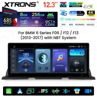 Obrázek produktu pro Xtrons QWBX24NB12SX, Android displej pro BMW řady 6 (F06/F12/F13) s systémem NBT, 8/256 GB