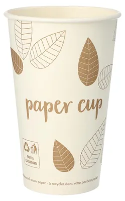 Zdjęcie produktu dla PAPSTAR 88236 PAPSTAR Papp-Trinkbecher "pure" ZERO, 0,4 l, beige/braun