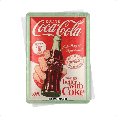 Produktbild von Nostalgic-Art - Blechpostkarte - Coca-Cola - Better with Coke