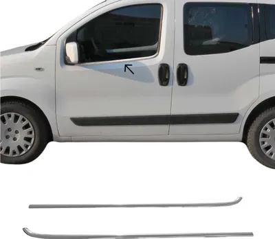 Immagine prodotto di Modanature per finestre per Fiat Fiorino 2007-2021 in acciaio inox cromato 2 pezzi