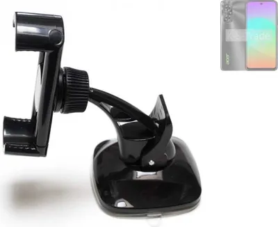 Produktbild von K-S-Trade kompakte Handy-Halterung Windschutzscheibe kompatibel mit Acer Sospiro AX61 Armaturenbrett schwarz Autohalterung KFZ Halter