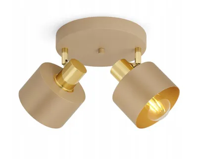 Zdjęcie produktu dla LUXOLAR - Lampa sufitowa kaszmir ecru beżowy E27 60W LED 2-punktowa nowoczesna E27
