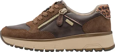 Produktbild von Jana Damen Sneaker flach mit Schnürsenkeln Vegan, Mocca Comb, 36