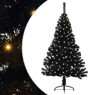 Immagine prodotto di vidaXL Albero di Natale artificiale preilluminato nero 150 cm PVC