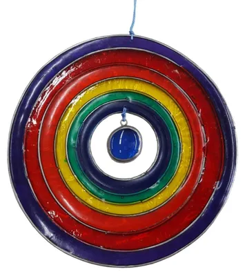 Produktbild von Suncatcher "Rainbow Circle" Fiberglas bunt 12cm