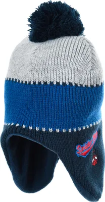 Produktbild von Spider-Man Kinder Jungen Winter-Mütze Strick Bommelmütze, Farbe:Dunkel-Blau, Größe:54