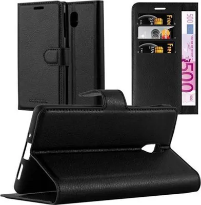 Obrázok produktu pre Cadorabo kryt pre Nokia 3 2017 ochranný kryt v čiernej farbe puzdro na mobilný telefón kryt magnetické zatváranie