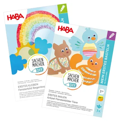 Produktbild von HABA Bastelset Sachenmacher - Erstes Basteln Fensterbilder 2-Pack