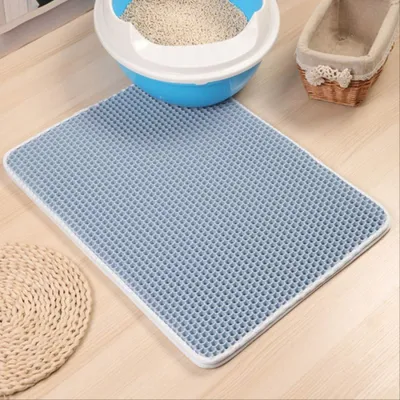 Productafbeelding van Draagbare Kattenmat met Waterdichte EVA Onderlaag, 55x75cm