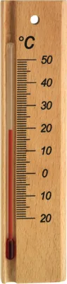 Image de Thermomètre d'intérieur analogique TFA-Dostmann en hêtre massif TFA 12.1053 Fabriqué en Allemagne